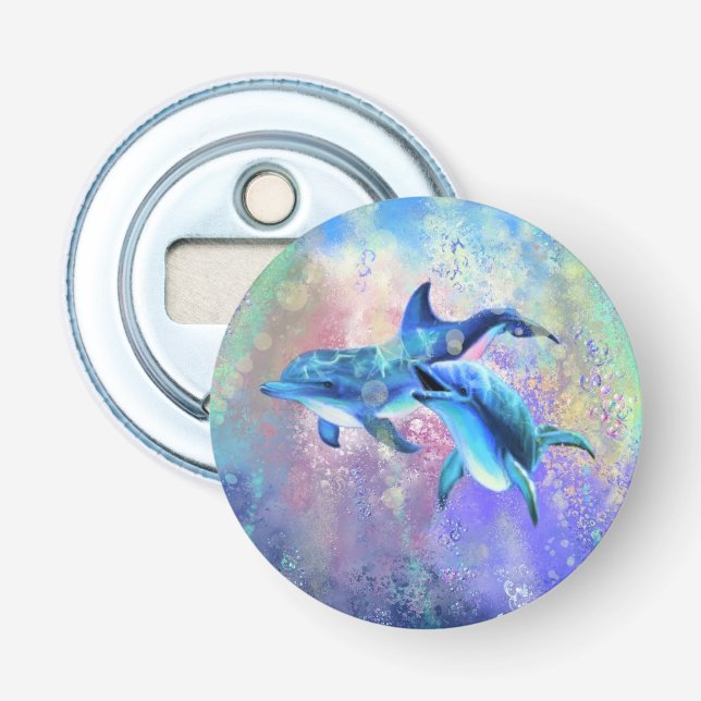 Dolphin Bottle Opener Magnet (Front)