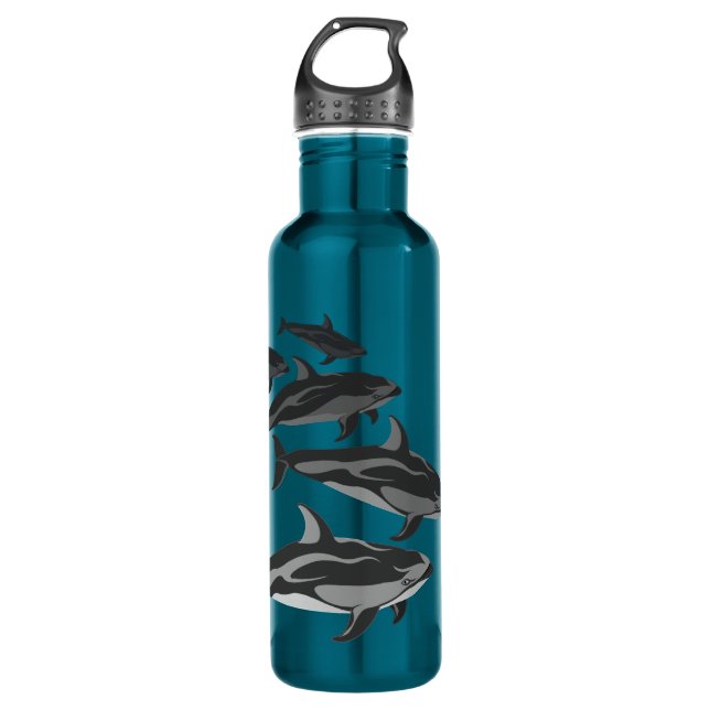 Dolphin Bottles Custom Dolphin Art Water Bottles (Front)