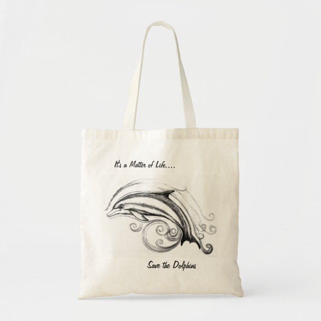 Dolphin Budget Tote Bag (Front)