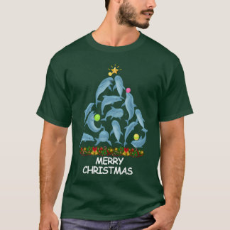 Dolphin Christmasree Merry Christmas family T-Shirt