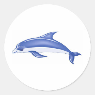 dolphin classic round sticker