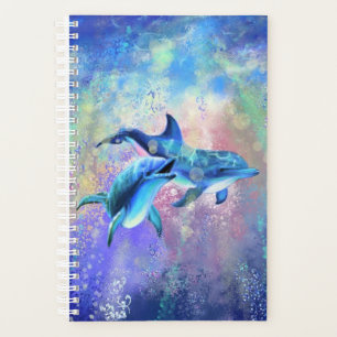 Dolphin Couple - Add Your Text / Name - Planner