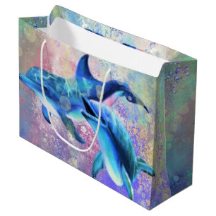 Dolphin Couple - Beautiful Large Gift Bag