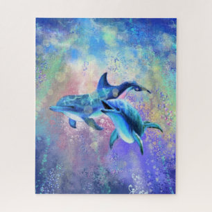 Dolphin Couple - Happy Jigsaw Puzzle