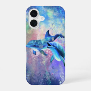 Dolphin Couple - In Love - Happy iPhone 16 Case