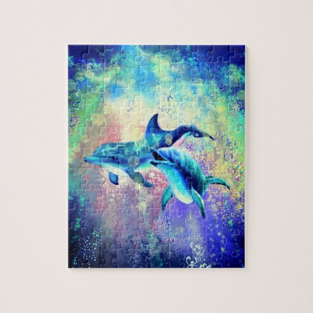 Dolphin Couple Jigsaw Puzzle (Vertical)