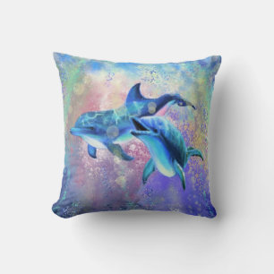 Dolphin Couple - Love - Happy Cushion
