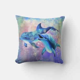 Dolphin Couple Love - Happy Cushion