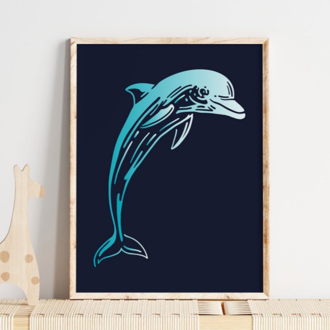 Dolphin Creature Print | Dolphin Wall Print (Creator Uploaded)