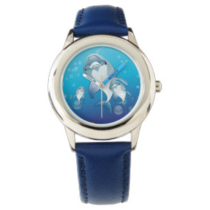 DOLPHIN. CUTE DOLPHINS ILLUSTRATION WATCH