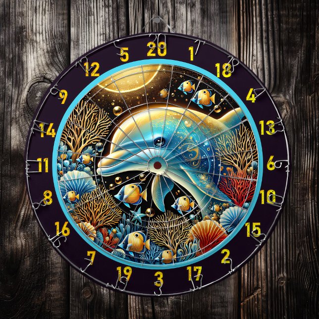 Dolphin Dance Coral Reef Dartboard (Creator Uploaded)