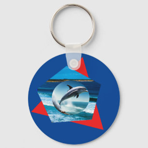 Dolphin Dancing On The Waves, Keyring