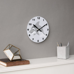 Dolphin Design Round Clock