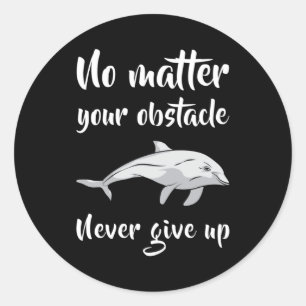 Dolphin Dolphins Animal Ocean Sea Fish Funny Gift Classic Round Sticker