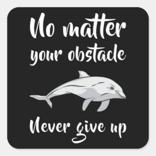 Dolphin Dolphins Animal Ocean Sea Fish Funny Gift Square Sticker