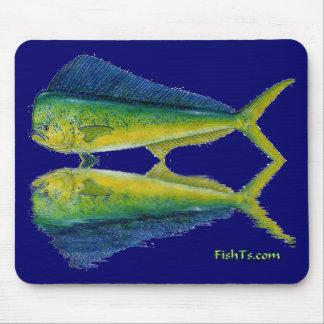 Dolphin,Dorado,MahiMahi with reflection Mouse Pad