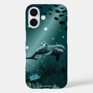 Dolphin Dream iPhone 16 Case