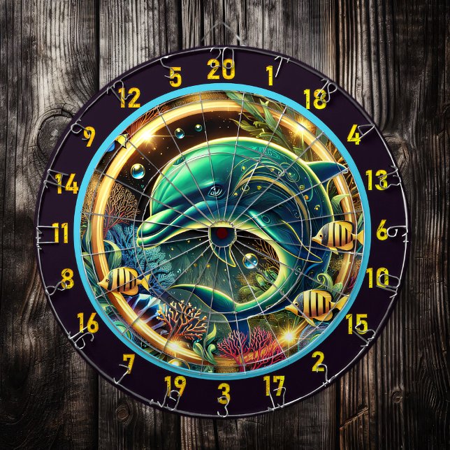 Dolphin Dream Coral Reef Dartboard (Creator Uploaded)