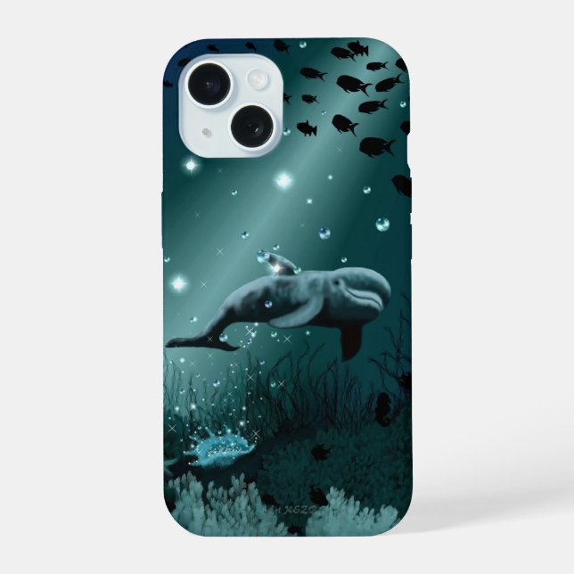 Dolphin Dream iPhone 15 Case (Back)