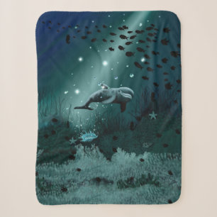 Dolphin Dream Sherpa Blanket
