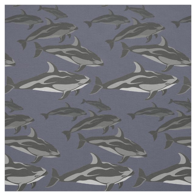 Dolphin Fabric Dolphin Art Natural Linen Fabric (Swatch)