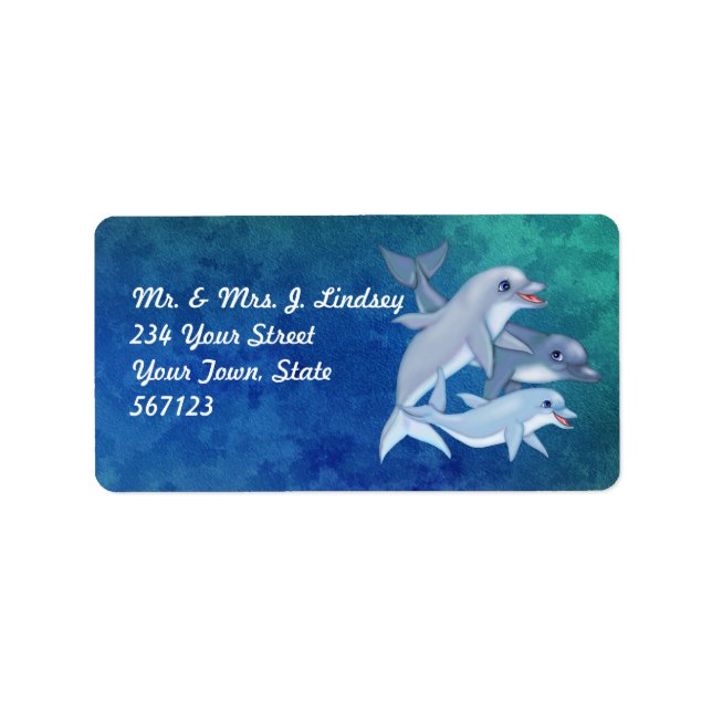 Dolphin Family Address Labels (Front)