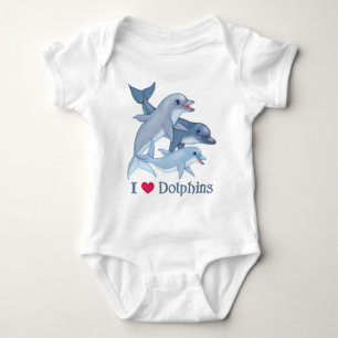 Dolphin Family Baby Bodysuit