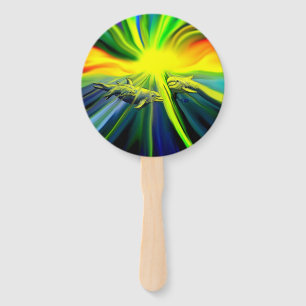 Dolphin Family in the Sunshine Hand Fan