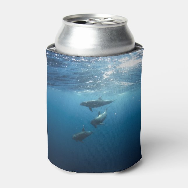 Dolphin Family Underwater Can Cooler (Can Front)