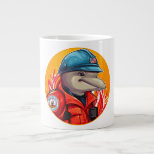 Dolphin Firefighter  Large Coffee Mug