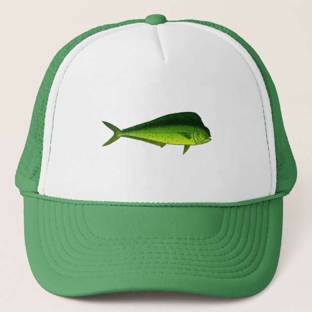 Dolphin Fish - Dorado - Mahi Mahi Trucker Hat (Front)