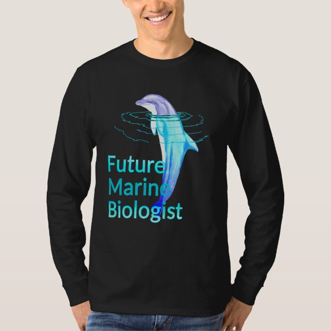 Dolphin For Future Marine Biologist T-Shirt (Front)