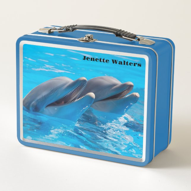 Dolphin Friends Metal Lunch Box (Front)
