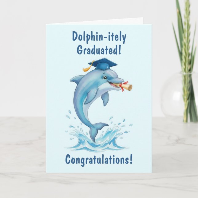 Dolphin Graduation Card (Front)