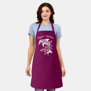 Dolphin-Hawaiian-Fisherman Core-Wine Colour Apron