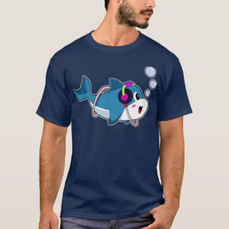Dolphin Headphone Music T-Shirt