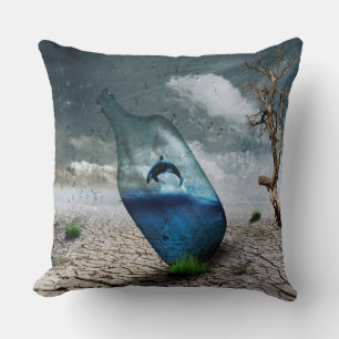Dolphin In A Bottle Cushion
