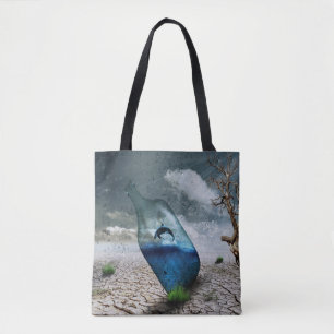 Dolphin In A Bottle Tote Bag