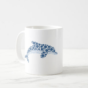 Dolphin In Dots Coffee Mug
