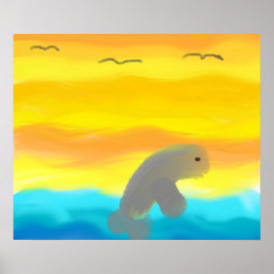 Dolphin In Flight Print