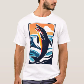 Dolphin in the Sea – Majestic Marine Life T-Shirt