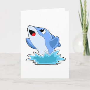 Dolphin in Water Card