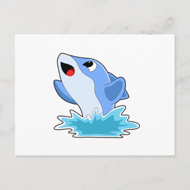 Dolphin in Water Postcard (Front)
