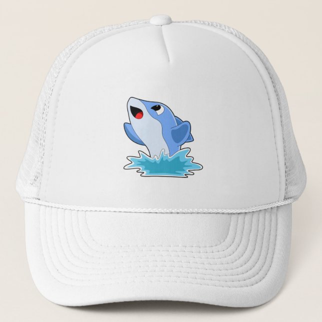 Dolphin in Water Trucker Hat (Front)