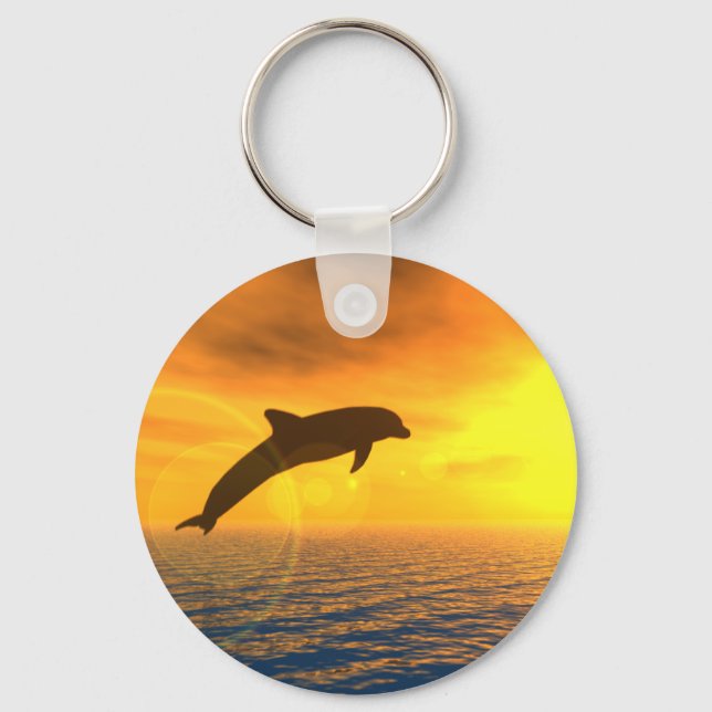 Dolphin Jump Keychain (Front)