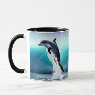 Dolphin Jumping In The Ocean Coffee Mug