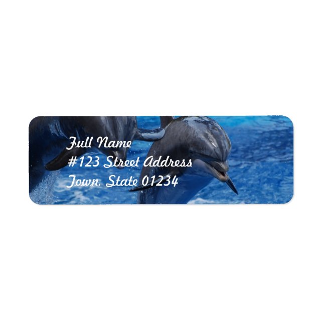 Dolphin Jumping  Mailing Labels (Front)