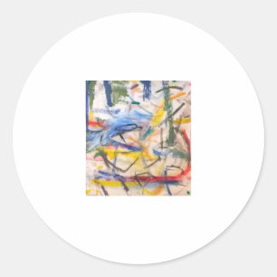 Dolphin Lagoon Abstract Jeff Hankamer Artjunkhaus  Classic Round Sticker