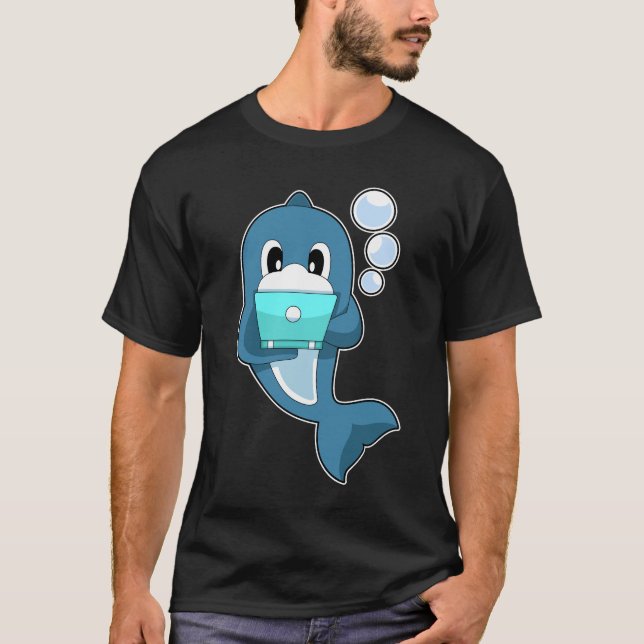Dolphin Laptop T-Shirt (Front)