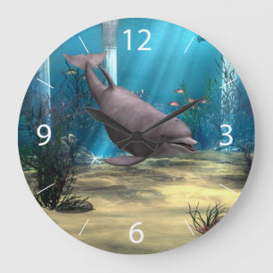 Dolphin Large Clock